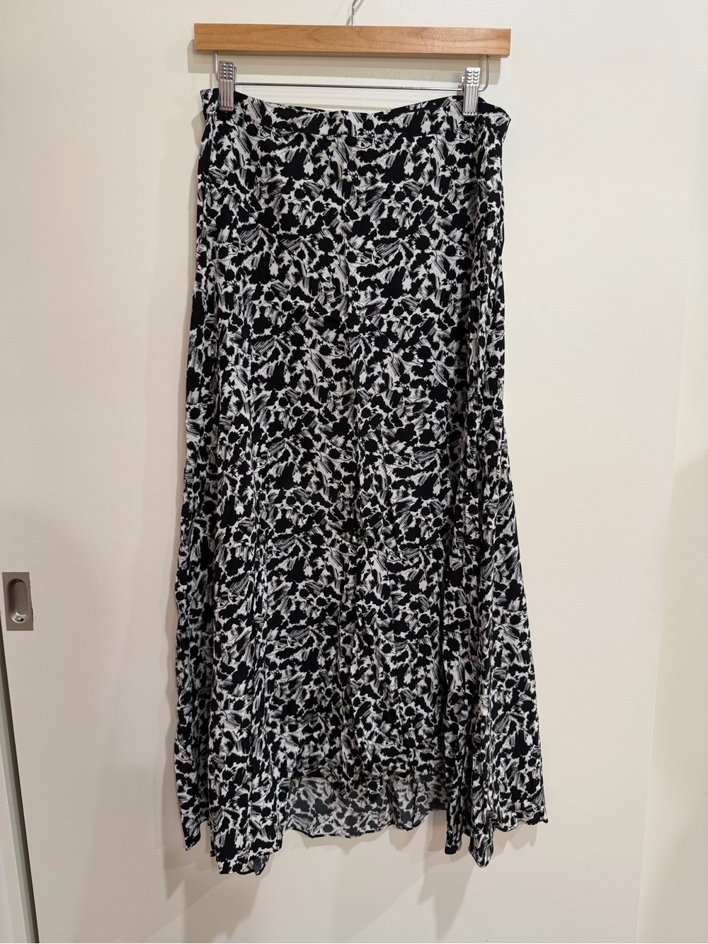Madewell Black & White Printed Maxi Skirt